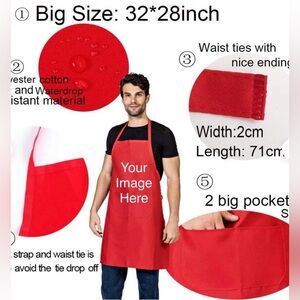 Custom Red Apron